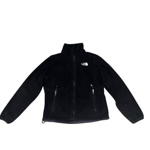 Women’s The North‎ Face Sz S/P Black Fleece Full Zip Hooded Jacket.
